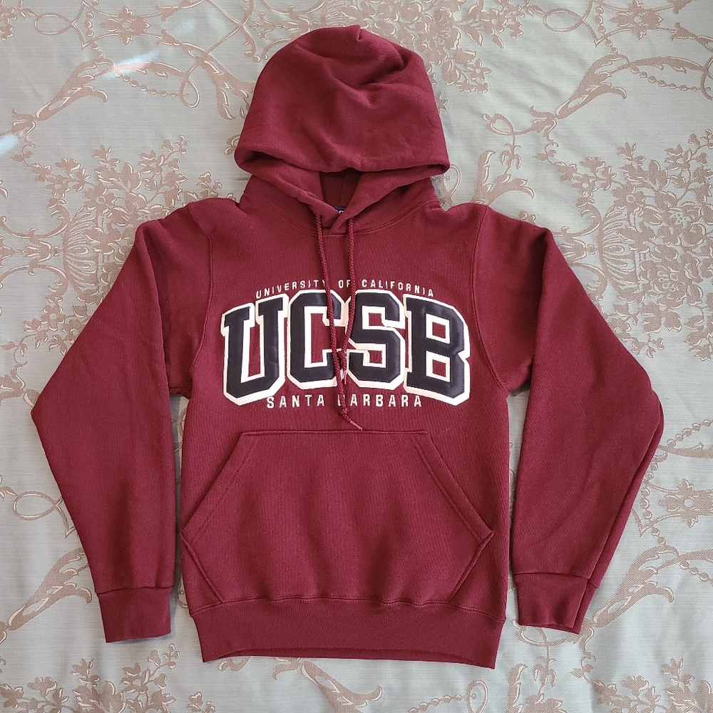 UCSB Campus Collection Burgundy Pullover Hoodie Women's Size XS
